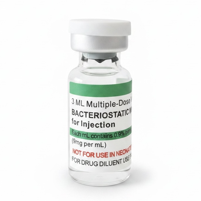 Bacteriostatic Water 3mL (Pharmaceutical Grade)  peptide vial